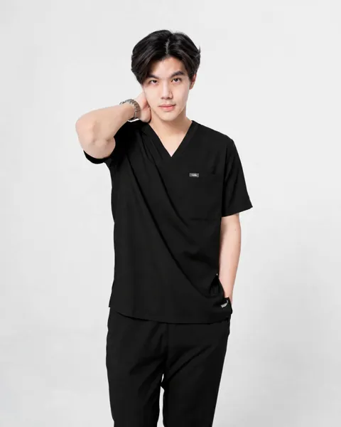 ชุดสครับ Cside Snoopy Classic สี Black Soul (ผู้ชาย)